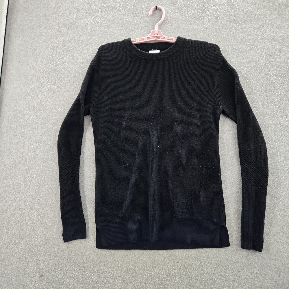 Lululemon Women Sweater 8 Black Ribbed‎ Tunic Long Sleeve